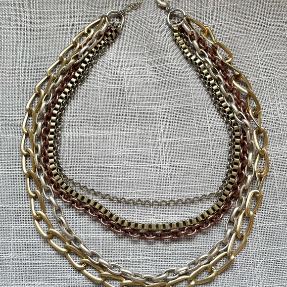 Layered Multicolor Chain Necklace - Picture 6 of 6